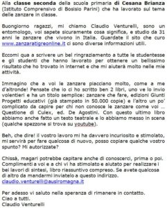 La lettera dell'entomologo