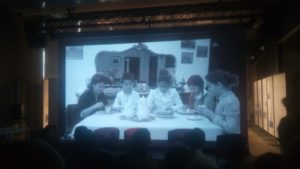 La proiezione nella sala della premiazione