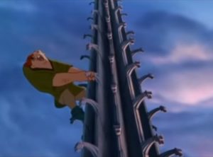 Quasimodo in cima alla guglia