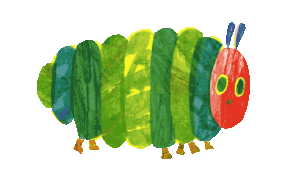disegno di un bruco verde
