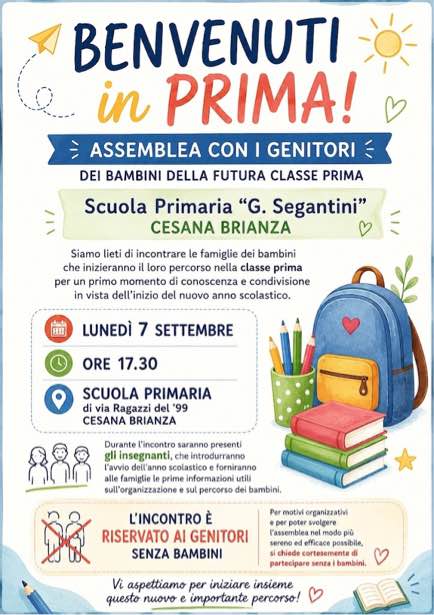 assemblea con i genitori bambini della scuola primaria "G. Segantini" - Cesana Brianza